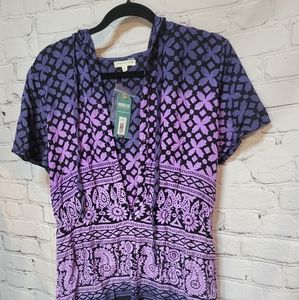 Purple Ombre Hooded Romper Size L